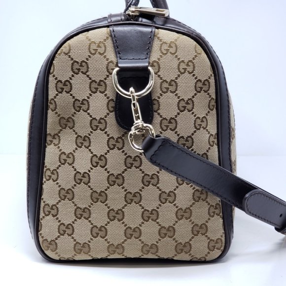 Gucci Boston Vintage Canvas Brown Satchel Bag - Picture 4 of 15